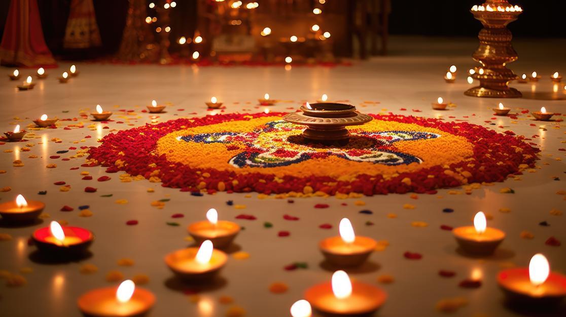 Rangoli được làm từ những vật liệu nào?